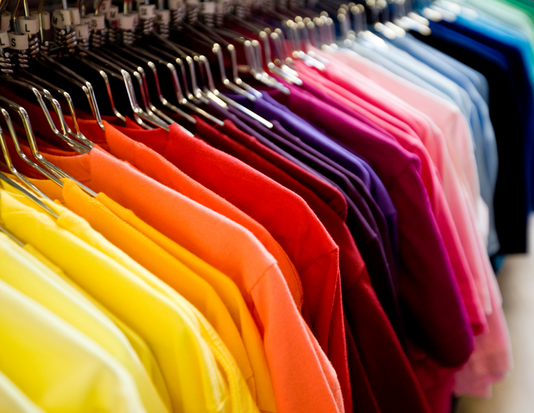 Row Of Colorful T-Shirts